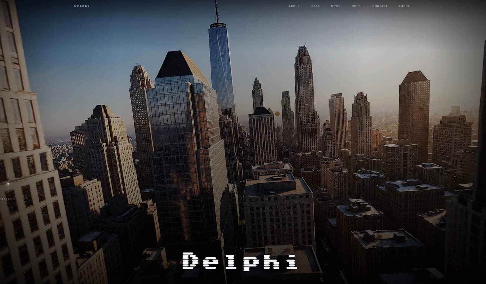 Delphi Markets — the site's opening screen