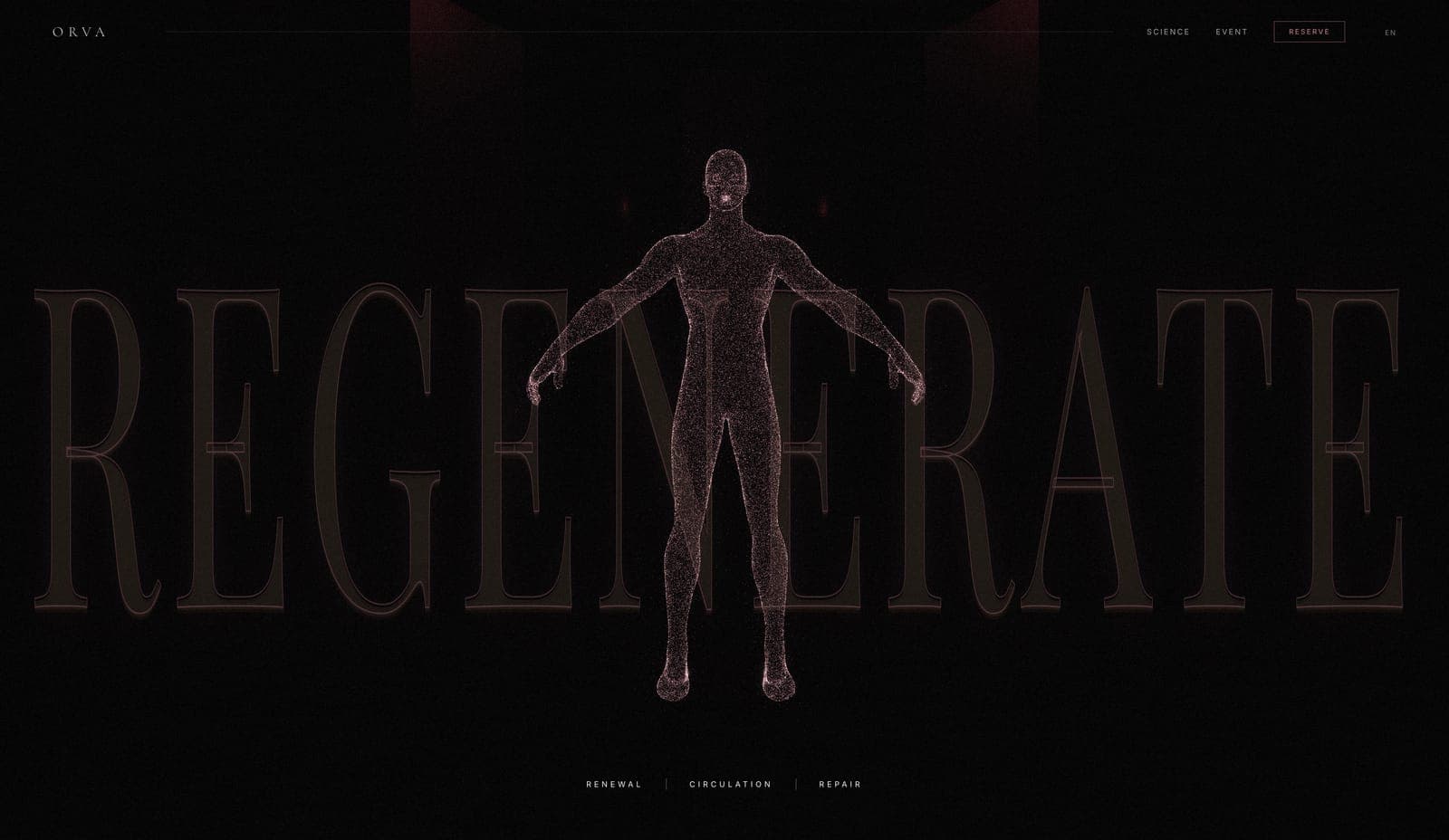 ORVA Cell — the site's opening screen