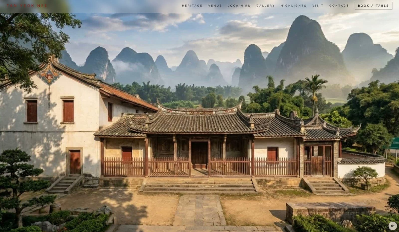 Tan Yeok Nee — the site's opening screen